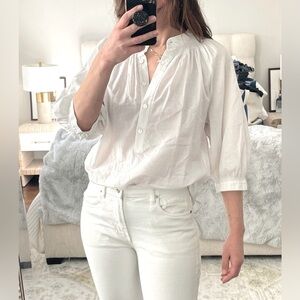 Trina Turk White Button Blouse